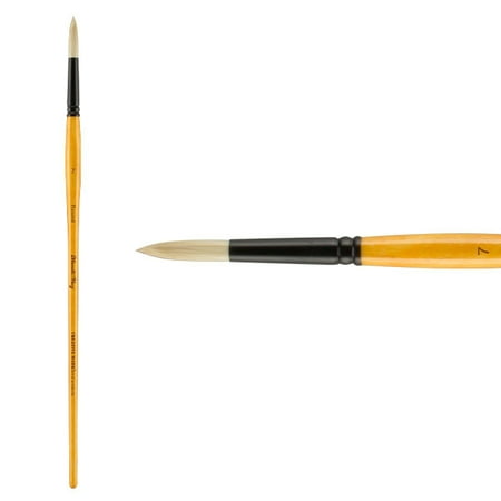 Hog Bristle Filbert Brush - Mimik Hog Professional Synthetic Hog Bristle Paint Brushes