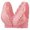 A-Pink113, variant on Daisy Bras For Older Women Front Closure Seamless Front Closure Bra Push Up Non Padded Wirefree Bralette Comfortable