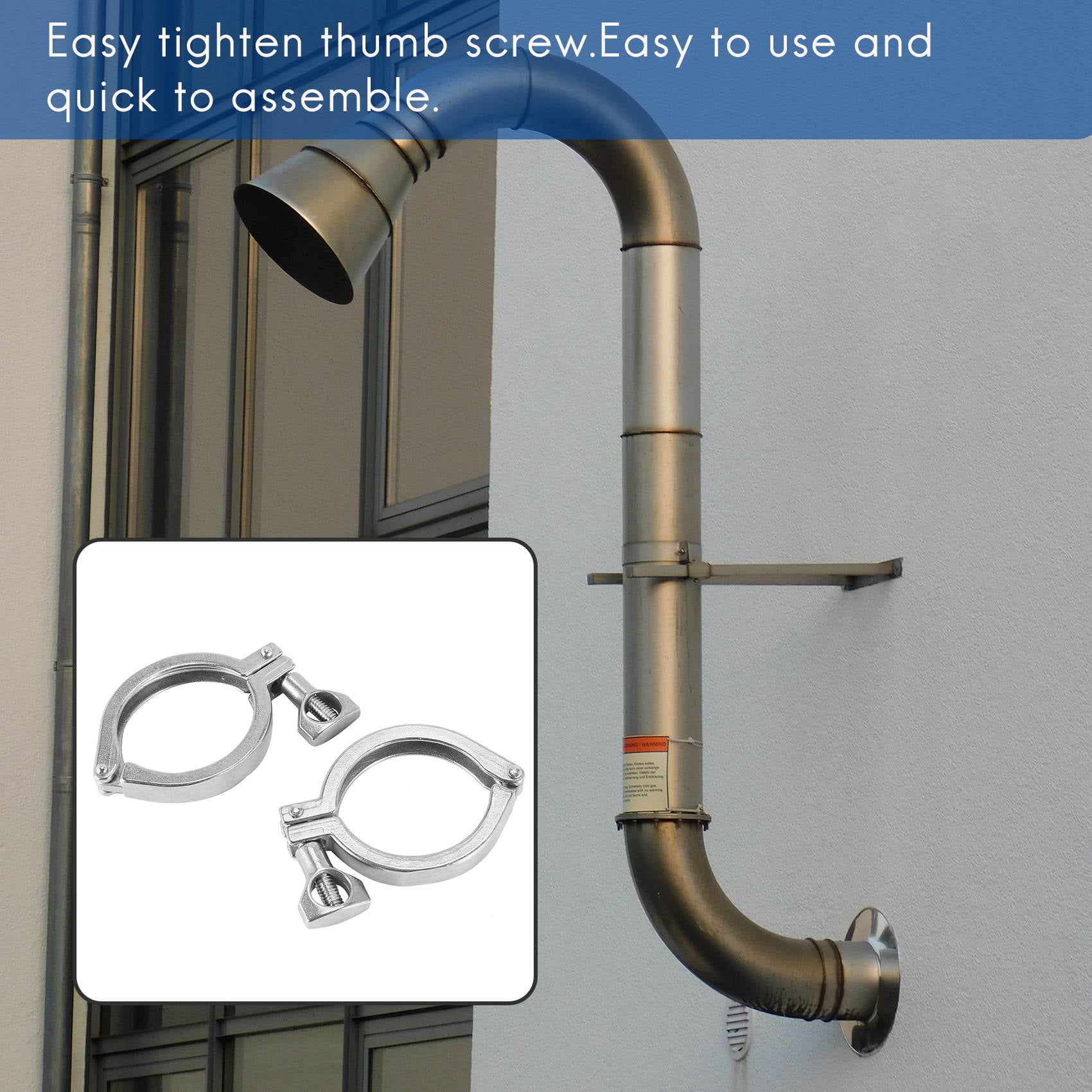 DERNORD 1.5 Inch Tri-Clamp With Silicone Gasket - Stainless Steel 304 Sanitary Fitting 1 thumbnail image