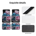 thumbnail image 4 of Kdxio Blue Lipped Pit Viper And Three Pink Roses Print Car Floor Mats Universal SUV Front Rear Floor Foot Mats 4-Piece Full Set with Non-Slip Rubber Backing Car Accessories for Most Cars, 4 of 7