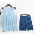 thumbnail image 2 of WRKEKC Mens 2 Piece Outfits Fashion Summer Fitness Workout Solid Color Sleeveless V-Neck Tank Top Set for Gym and Exercise, 2 of 3