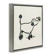 thumbnail image 4 of Stupell Industries Dog & Butterfly Animals Painting Gray Floater Framed Canvas Art Print Wall Art, 18 x 18, 4 of 10
