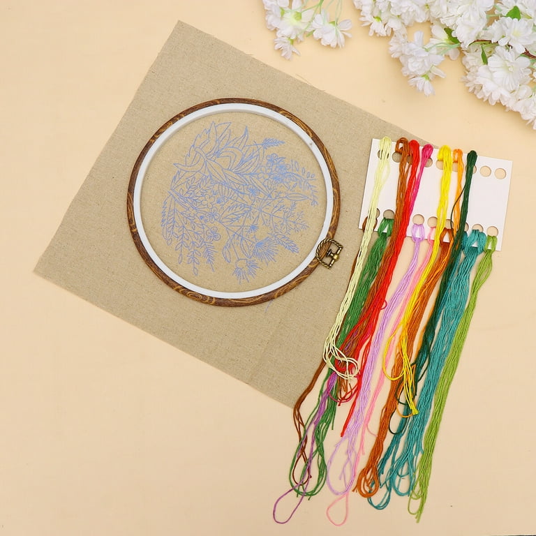 1 Set DIY Learning Embroidery Accessories Kit Grass Flower Style