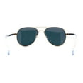 thumbnail image 4 of Color Mirror Anti-glare Polarized Classic Iconic Officer Metal Rim Sunglasses Gold Pink Mirror, 4 of 4