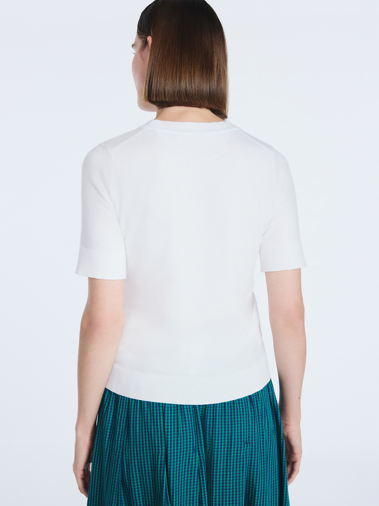 Free Assembly Women's and Women's Plus Cozy Yarn Shrunken Sweater Tee with Short Sleeves, Solid & Print, Lightweight, Sizes XS-4X
