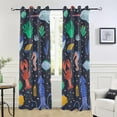 thumbnail image 6 of Farmhouse Curtains for Window Treatments 84" Cute Cartoon of Sea Animals Vertical Blinds Door Curtains for Bedroom, 1 Panel, 6 of 7