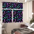 thumbnail image 4 of Halloween Bat Kitchen Curtains and Valances 3 Piece Set,Valance Curtains for Kitchen Windows Halloween Kitchen Curtains Tiers and Valances for Cafe Living Room Window Decoration, 4 of 5