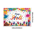 thumbnail image 5 of LUUFILx Colorful Splatter Design Holi Festival Banner Background Party Decorations Backdrop, 5 of 8