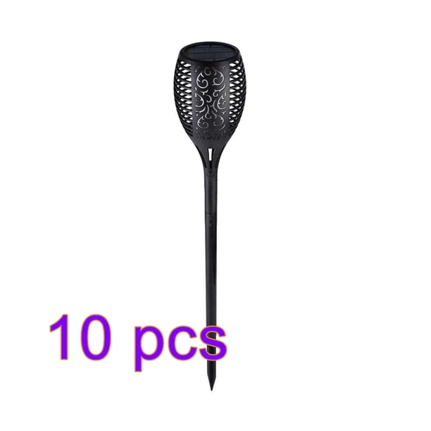 Antorcha Luz Jardín Energía Solar Paisaje Lámpara Impermeable Llama Patio Luz de tierra para césped de camino 10PCS Noticed ZHF0807