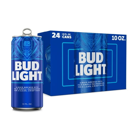 Bud Light American Lager Beer 24 Pack 10 fl oz Aluminum Cans 4.2% ABV