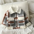 thumbnail image 4 of gcong Toddler Jacket Boys Girls Flannel Plaid Shirt Lapel Collared Button Down Fall Winter Clothes Dark Gray, 4 of 4