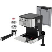 BLACK+DECKER 15-Bar Espresso and Cappuccino Maker, Stainless Steel