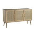 thumbnail image 2 of DeeHome 47.2x15.2x30.7" Brown Wooden Accent TV Cabinet with Three Doors, 2 of 9
