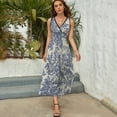 thumbnail image 3 of Oile De Jouy Dress Summer Street Style Bohemia Long Dresses Female Sleeveless Printed Maxi Dress, 3 of 9