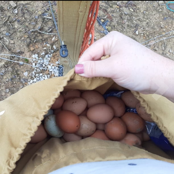 Bolsa de almacenamiento de frutas, bolsa de forraje de lona de cuero, tesoros para senderismo, herramienta para acampar al aire libre, bolsa para recoger, herramienta para colgar en la cintura LingWen 8390615561389