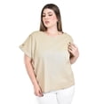 thumbnail image 1 of Blusa de lino con botones Roman Fashion / Tallas Extras, 0320 (Beige) beige 38, 1 of 6