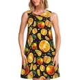 thumbnail image 1 of Balery Tangerine Vestidos de verano para mujer con estampado: vestido holgado sin mangas, vestido playero informal y cómodo para días calurosos., 1 of 7