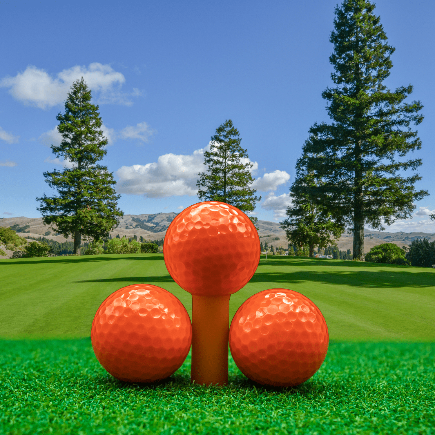 Orange Golf Balls – 12 Pack – Unbranded High-Visibility Balls by GBM Golf