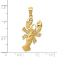 thumbnail image 2 of 10k Gold Lobster Pendant Necklace 36x16.25mm Wide Pendant for Women - 3.0 Grams, 2 of 2