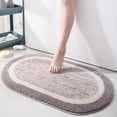 thumbnail image 5 of sruoe Bath Mat Rugs, Bath Mats for Bathroom Floor, Extra Absorbent Quick Dry Bathroom Mats, Washable Bath Rugs and Mats, Bath Carpet for Shower, Polyester, Gray, 5 of 5