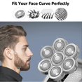 thumbnail image 2 of 7D Electric Shaver Replacement L Waterproof Blade Flexible Cutter Floating Face Beard Shaver Blade, 2 of 5