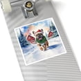 thumbnail image 4 of Hello Winter French Bulldog Frosty Morning Walk Welcome Snowy Christmas Vinyl Sticker Dog Lover Gifts Waterproof Decal Art Decor - 02018, 4 of 5