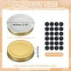 thumbnail image 2 of Uxcell 12Pcs Tapas de Lata para Conservas con Etiqueta para Tarro Mason Regular Dorado (70mm), 2 of 7