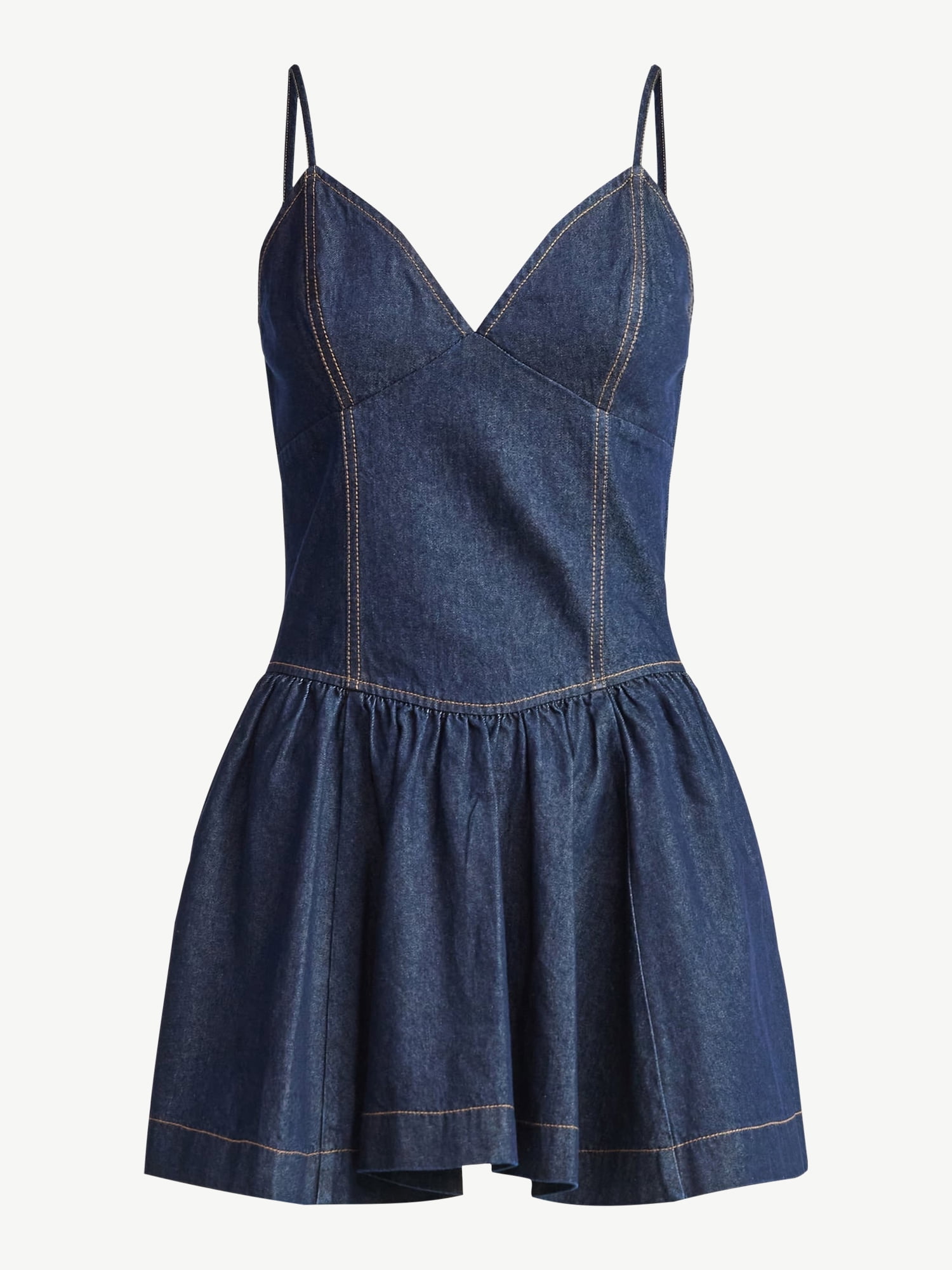 Scoop Women's Denim Corset Mini Dress, Sizes 0-18