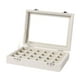 thumbnail image 1 of Caja de joyería de terciopelo, bandeja organizadora para anillos y pendientes, bandeja organizadora para guardar joyas. 24 cuadrículas, 1 of 9
