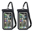 thumbnail image 2 of MSHUN IPX8 Waterproof Cell Phone Pouch with Universal Dry Bag Case, Black, 2 Count, 2 Pack, 2 of 6