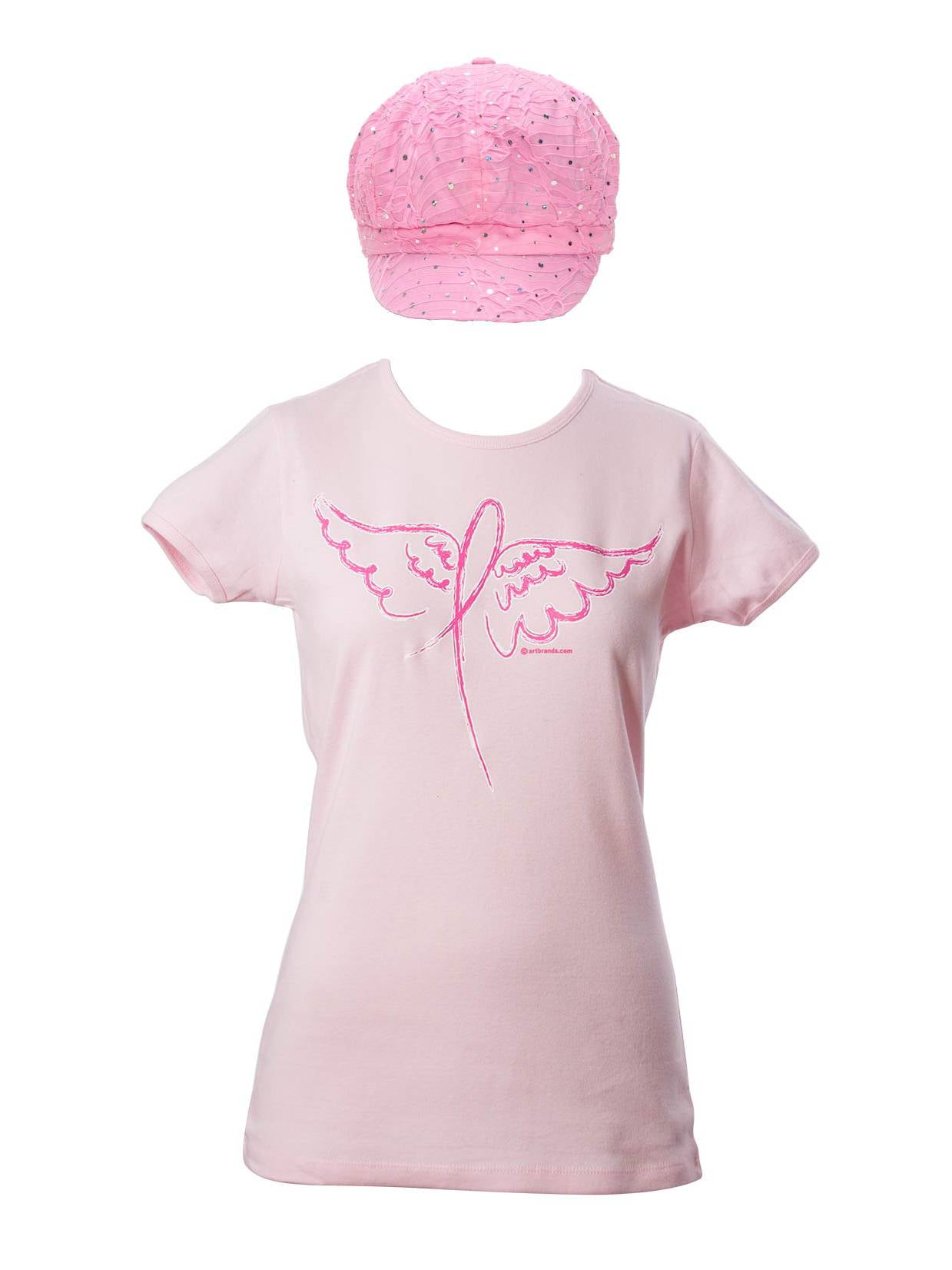 Breast Cancer Awareness Kids Girls Short Sleeve Shirts Ruffles Shirt Tee Jersey for 2-6T
