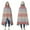 Multicolor Geometric Boho, variant on Wearable Blanket,White Boho Bohemia Rainbows Clouds Stars Pattern Hooded Wearable Flannel Blanket for Adults & Teens,Winter Poncho Shawl Wrap Cape Cozy Anti-Pill,50"x60"