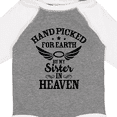 thumbnail image 4 of Inktastic Handpicked for Earth by My Sister in Heaven with Angel Wings Boys or Girls Long Sleeve Baby Bodysuit, 4 of 5