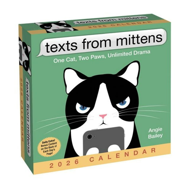PreOwned Texts from Mittens the Cat 2026 DaytoDay Calendar