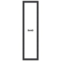 9x40 Frame Black Real Wood Picture Frame Width 1.25 Inches | Interior Frame Depth 0.5 Inches |