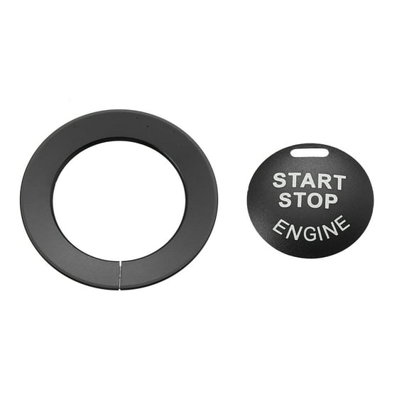 Car Auto Engine Push Start Stop Button Cover for Infiniti Q50 Q60 QX60 Car Accessories Trim Ring Protector Sticker Black