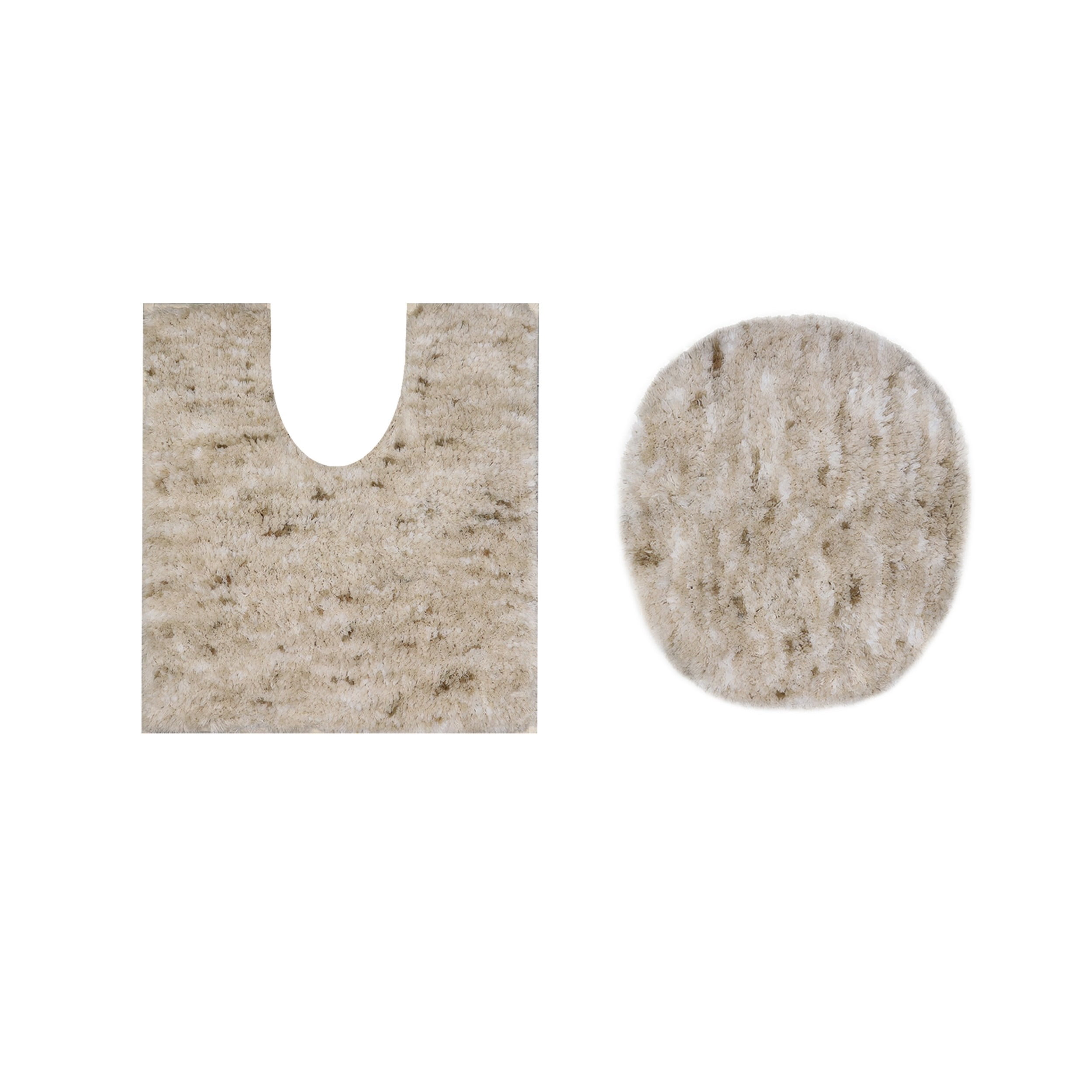 Essential 2-Piece Bathroom Contour and Toilet Lid Cover Set, Plush Microfiber Contour Rug and Non-Slip Toilet Lid Cover, Ultra Absorbent, Quick-Dry, Machine Washable, Ivory
