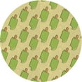 thumbnail image 1 of Ahgly Company Indoor Round Patterned Cookie Brown Area Rugs, 4' Round, 1 of 6