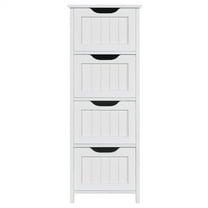 Renwick Wooden Storage Cabinet Organizer with 4 Drawers for Bathroom, White