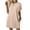 Apricot, variant on Eytino Dresses for Women Summer Dress Short Sleeve Solid Crew Neck T Shirt Mini Dresses Casual Beach Vacation Holiday Sundress with Pockets Gray