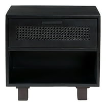 Moe's Home Collection Ashton Wood Nightstand in Black