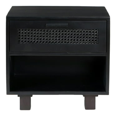 Moe's Home Collection Ashton Wood Nightstand in Black