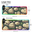 thumbnail image 3 of Stone on Green Leaf Wireless Charging RGB Gaming Mouse Pad Large Keyboard Mat Rubber Base 13 Light Modes, 3 of 6