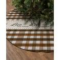 thumbnail image 2 of Brown Plaid Christmas Tree Skirt 36 Inches Large Christmas Skirt Tree, Farmhouse Buffalo Checkered Retro Tree Skirt Christmas Decorations for Fireplace Party Holidays Indoor Outdoor, 2 of 7