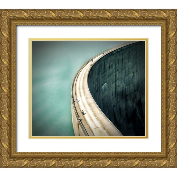 Cseresnjes, Anna 17x15 Gold Ornate Wood Framed with Double Matting Museum Art Print Titled - the dam