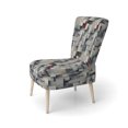 thumbnail image 3 of Designart "Concrete Wall Optical Art II" Chaise d'Appoint Rembourrée Patch Gris - Fauteuil Moderne pour Salon, 3 of 7