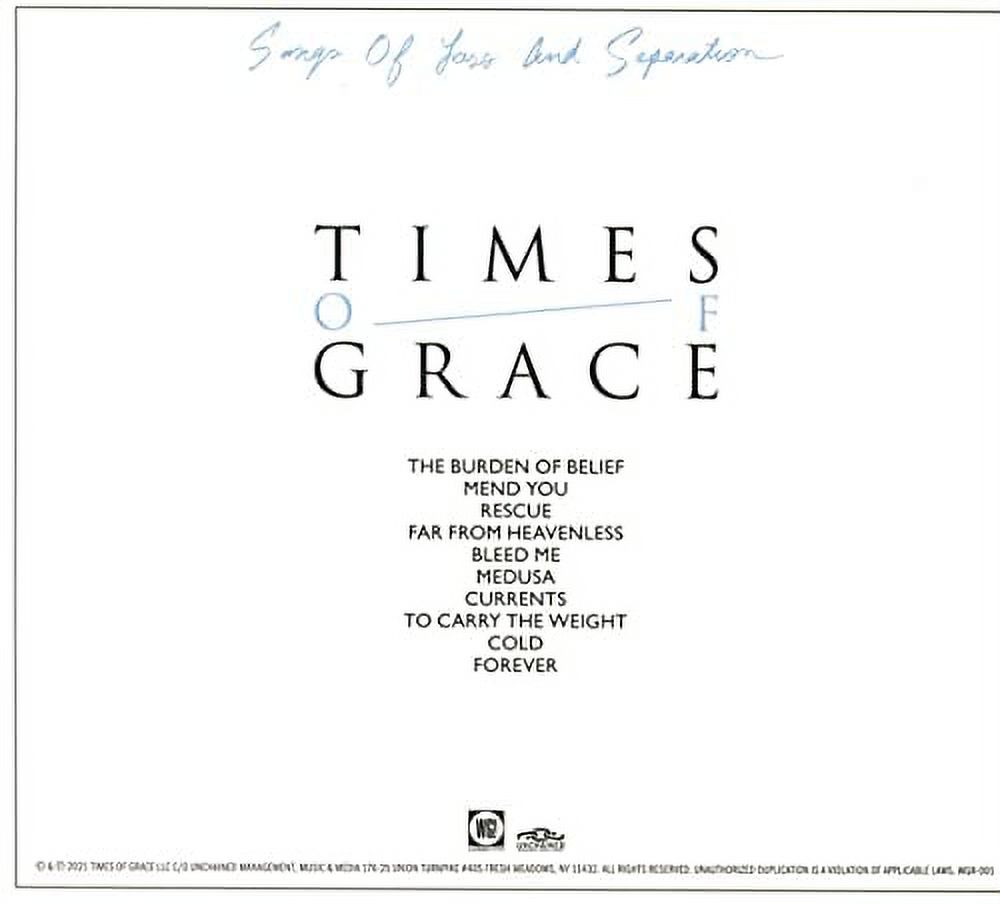 Times of Grace - Songs Of Loss And Separation - Rock - CD - image 2 of 2