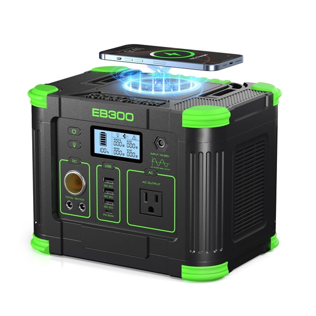 Estación de energía portátil GRECELL EB300 330W 288Wh 110V
