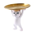 thumbnail image 1 of Estatua de gato con mcador de posición de tículo, estatuil de gato de poliresina Estatua Decoración de jdín de casa Adornos Baoblaze Estatua de gato, 1 of 8