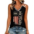 thumbnail image 4 of Iaqnaocc Tank Tops for Women 250th Anniversary Usa Shirt Patriotic Loose American Flag Stars Striped 4th Of July Shirts Women Summer Sleeveless Independence Day Festival T-Shirt Camel M, 4 of 6